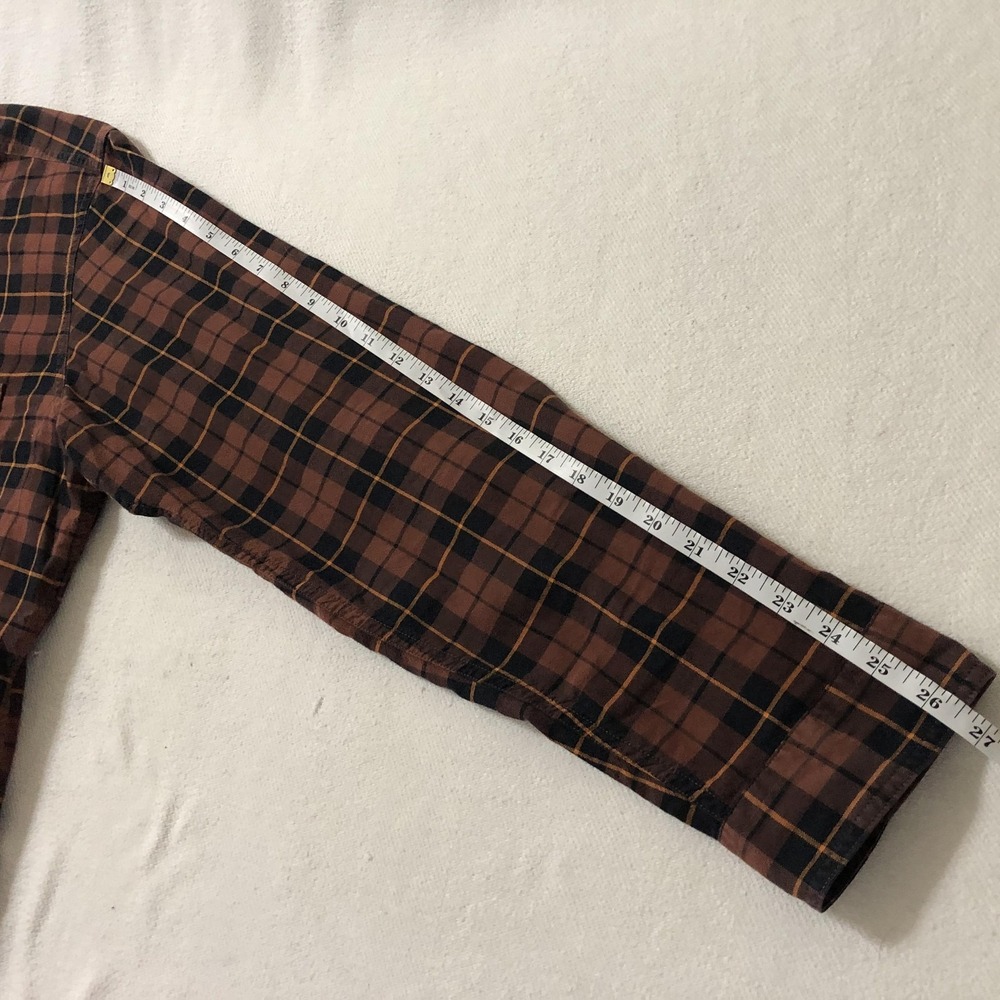 Filson Shirt Mens XL Brown Plaid Cotton Long Sleeve Button Front Casual - Picture 9 of 9